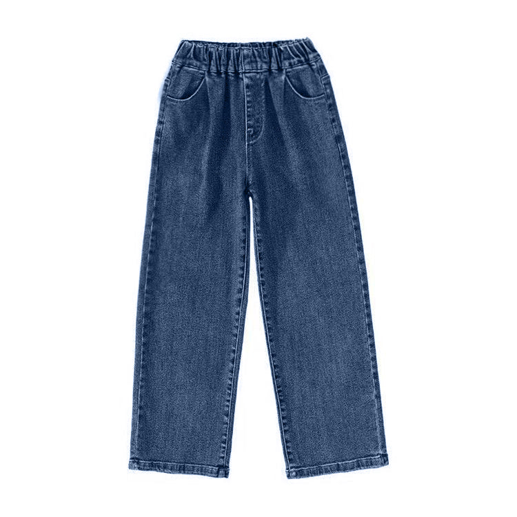 Graduation school pants for kids boyKids Korean Style Denim Cargo Pants, Casual Loose Baggy Maong Pants.