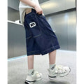 Boys' Loose Denim Shorts for Kids High Quality Korean Style Blue-Gray Maong Casual Denim Middle Pants Public New Year