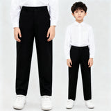 Kids Black Pants Pagbubukas ng Klase Slacks Trouser Unisex Formal Black School Pants for Boys 4-14Y
