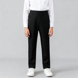 Kids Black Pants Pagbubukas ng Klase Slacks Trouser Unisex Formal Black School Pants for Boys 4-14Y