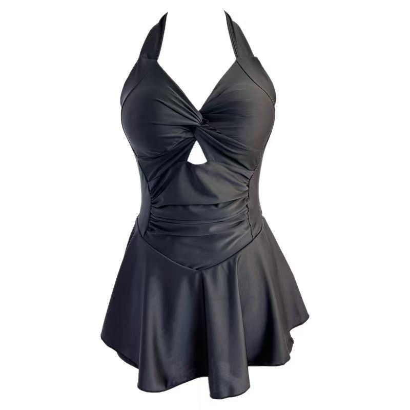 Women's One-Piece Rash Guard Twist Knot Ruched Detail 3 Color Options Quick Dry Sun Protection