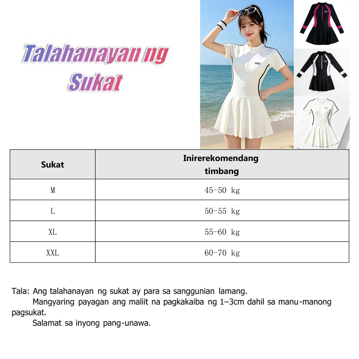 Women's Skirted One-Piece Swimsuit | Long Sleeve Sun-Safe Design, Slimming Fit & Quick-Dry for Pool & Hot Springs