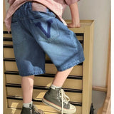 Graduation New Maong Short for Kids Boys Trendy Korean Style Jorts Casual Denim Short for Kids Boys 5-14Y
