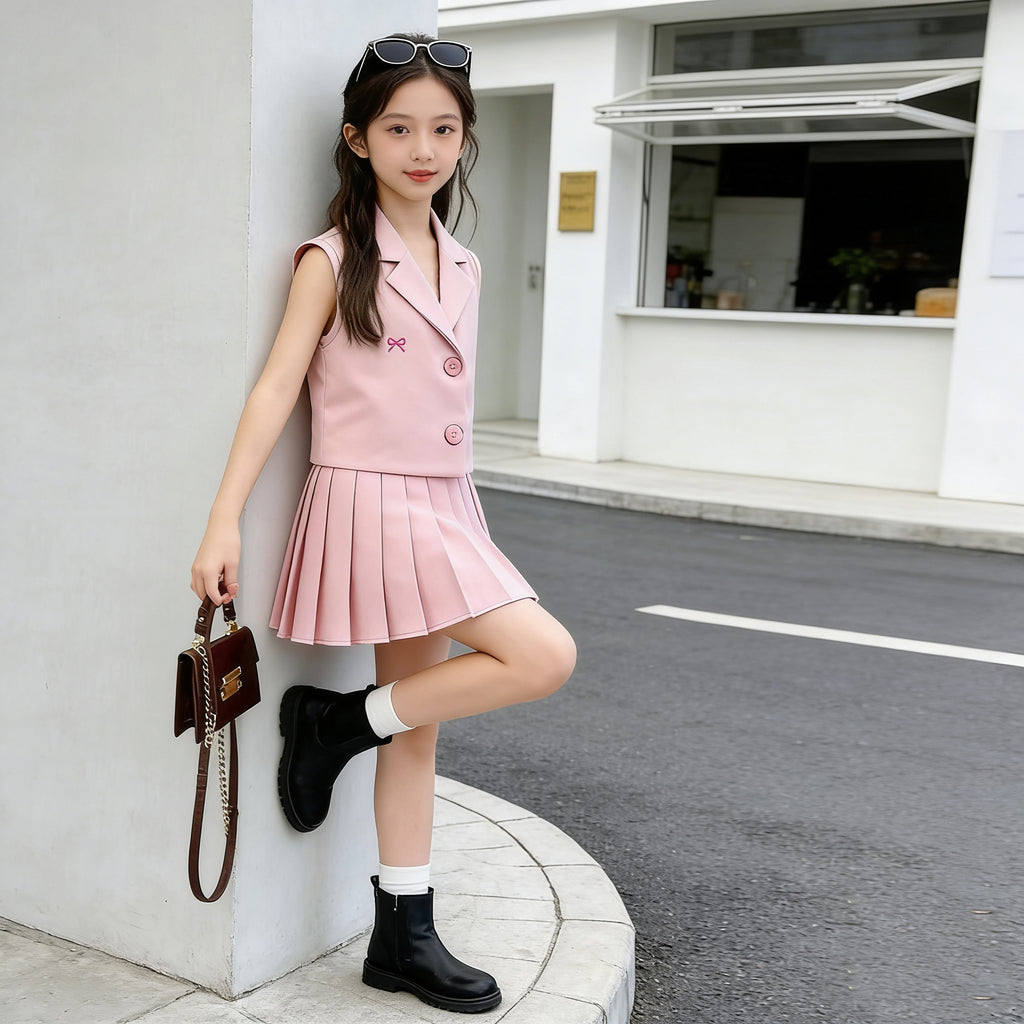 Polo Dress for Kids Girls 3-12 Years Old New Korean Style Collar Casual Birthday Party Graduation OOTD Dress for Girls
