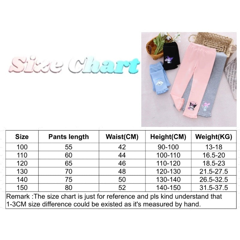 Embroided 3D Flower Lace Leggings for kids High Quality Plain Cotton Leggings for Girls 3-10Y trouser pants
