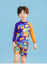 3 In 1 Swimsuit With Cap For Kids Boy High Quality Dry Fit Breathable Swimwear Korean Style Beach Outfit For Baby Boys