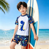 Kids Boys Rashguard 3pcs Set Dinosaur Design High Quality Swimmingwear for Boys Fashion 3-12 yrs old