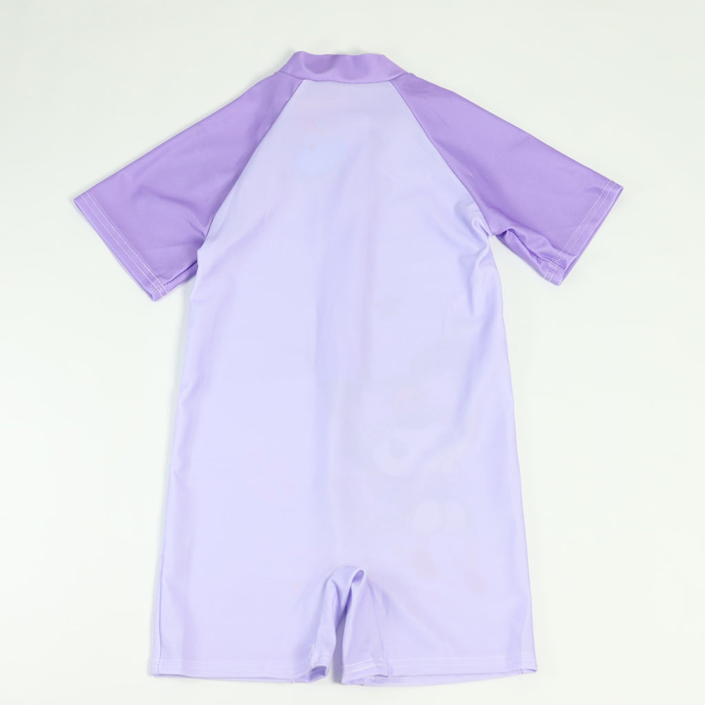 Rashguard for Kids Girls 3-11Y Cute Cinnamon Design Quick Dry Long Sleeve & Short Sleeve Tie-Dye Print Swimwear for Girls