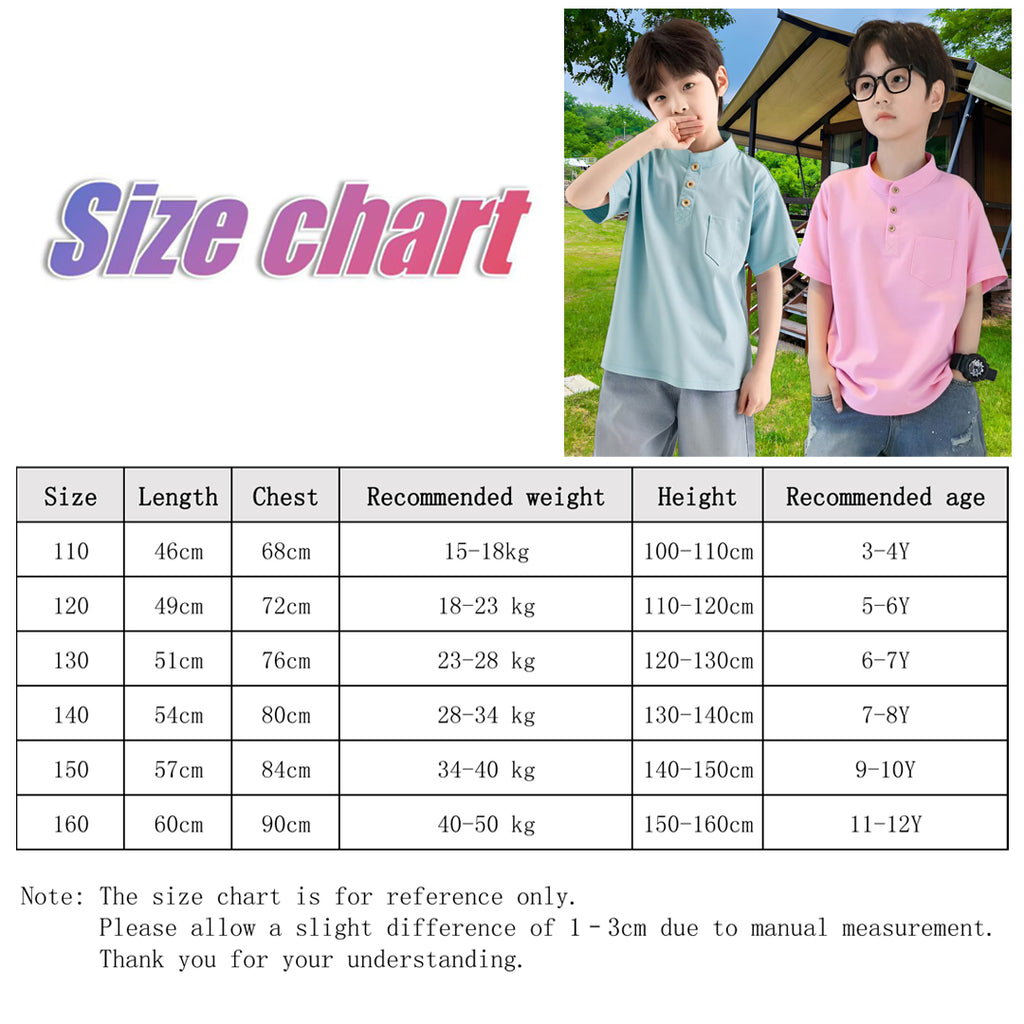 Student Graduation Polo Shirt New Collar Chinese White Plain Collar Polo Shirt for Boys 2-12YGraduation Polo