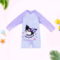 Long Sleeve Rashguard for Kids Girls Cute Cinnamon Design Quick Dry Swimming Outfit for Girls 3-11Y