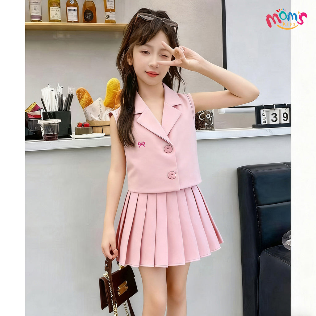 Polo Dress for Kids Girls 3-12 Years Old New Korean Style Collar Casual Birthday Party Graduation OOTD Dress for Girls