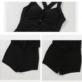 Women's One-Piece Rash Guard Twist Knot Ruched Detail 3 Color Options Quick Dry Sun Protection
