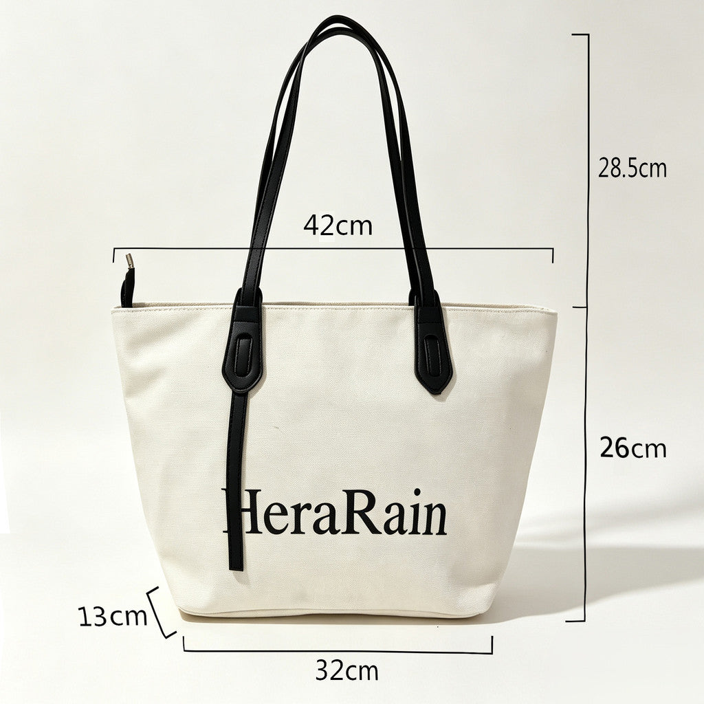 Chic Minimalist Style Shoulder Bag Trendy HeraRain Design Everyday Casual Office School Tote Bag for Women