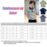 Classic Striped & Solid Color Polo Shirt Trendy Embroidered Design Formal Casual Outfit for Kids Boys